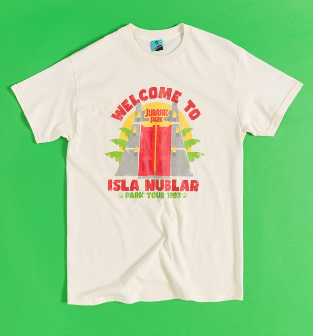 Jurassic Park Gates Natural T-Shirt Jurassic Park Gates Natural T-Shirt