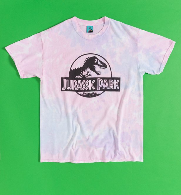 Jurassic Park Logo Purple Tie Dye T-Shirt
