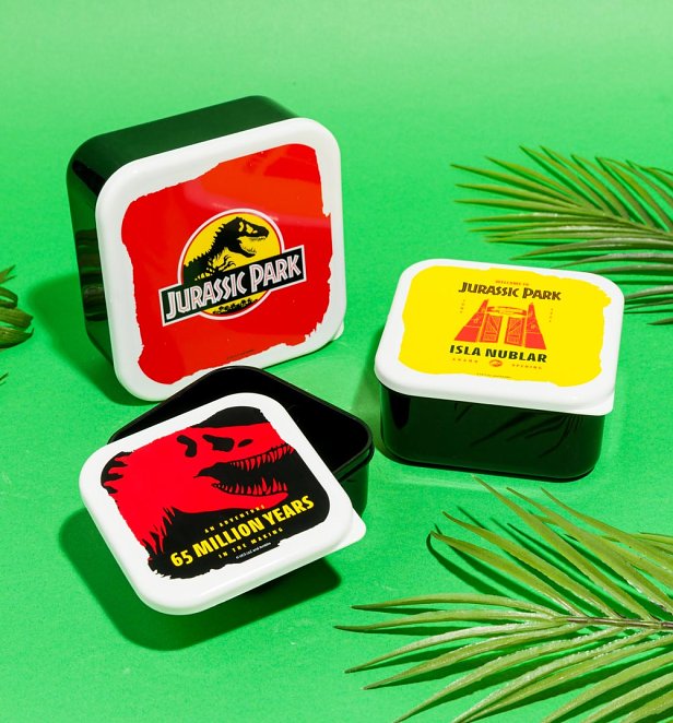 Jurassic Park Set Of Three Snack Boxes
