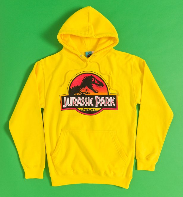 Jurassic Park Sunset Logo Yellow Hoodie