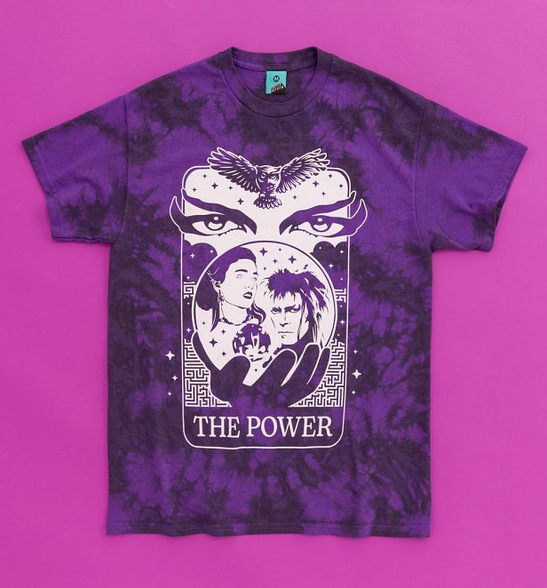 Labyrinth Tarot Card Purple Tie Dye T-Shirt