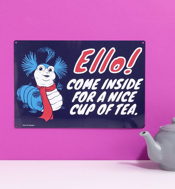 Labyrinth Worm Ello Metal Sign