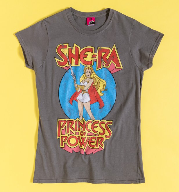 Women's Charcoal She-Ra Princess Of Power Fitted T-Shirt