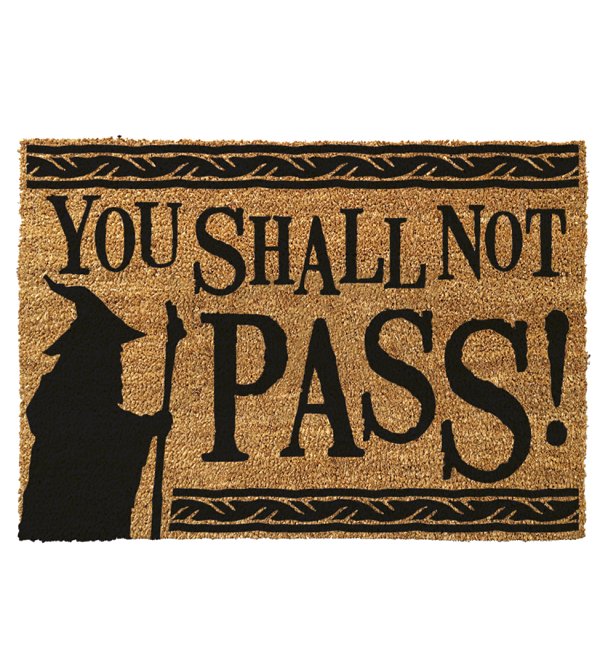 Lord Of The Rings You Shall Not Pass Door Mat