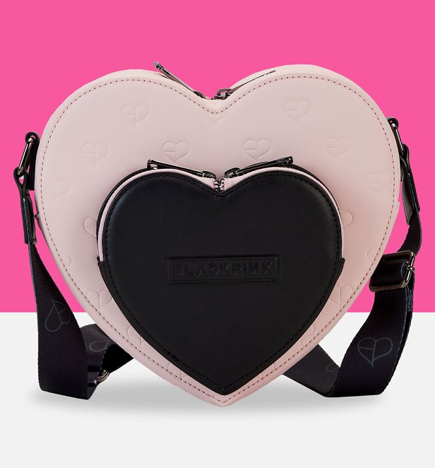 Loungefly Blackpink All Over Print Heart Crossbody Bag