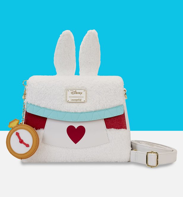 Loungefly Disney Alice In Wonderland White Rabbit Cosplay Crossbody Bag