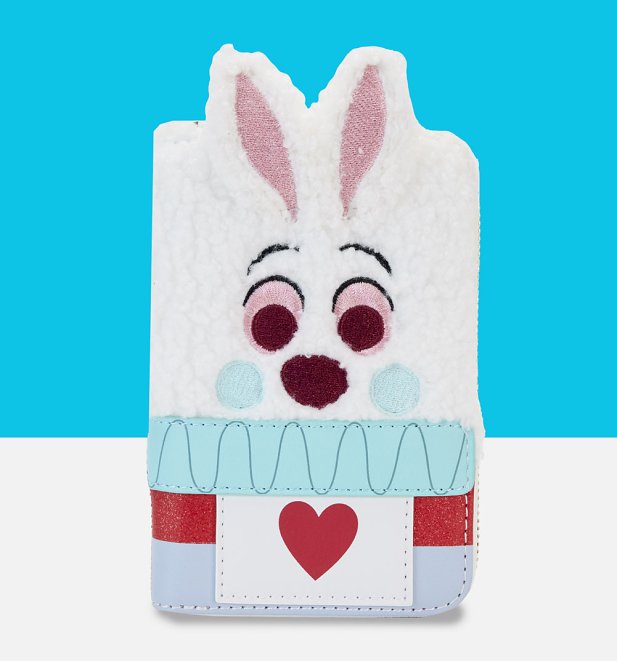 Loungefly Disney Alice In Wonderland White Rabbit Cosplay Zip Around Wallet