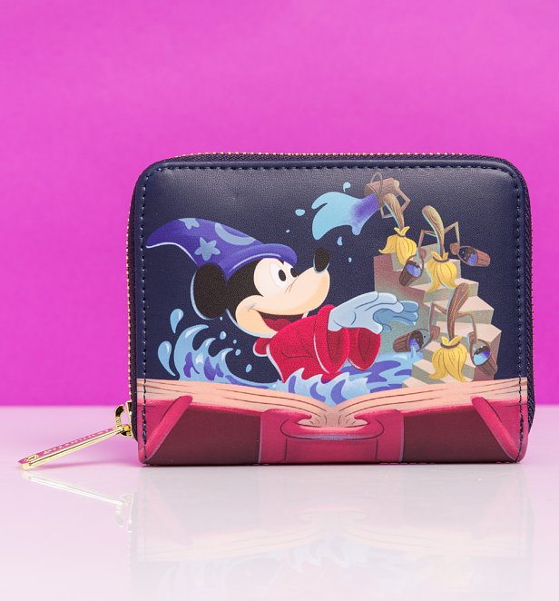 Loungefly Disney Fantasia Sorcerer Mickey Zip Wallet Loungefly Disney Fantasia Sorcerer Mickey Zip Wallet