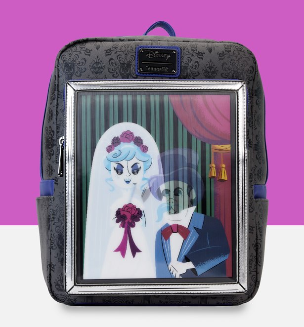 Loungefly Disney Haunted Mansion Black Widow Bride Lenticular Mini Backpack