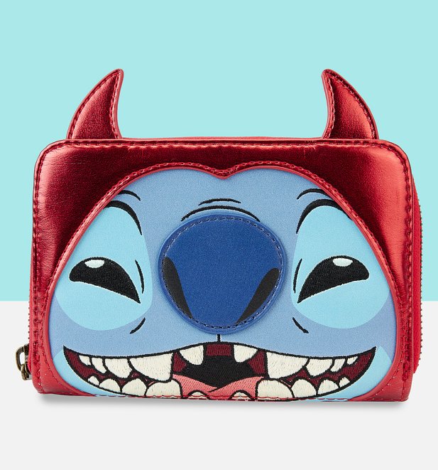 Loungefly Disney Lilo & Stitch Halloween Devil Cosplay Zip Around Wallet Loungefly Disney Lilo & Stitch Halloween Devil Cosplay Zip Around Wallet