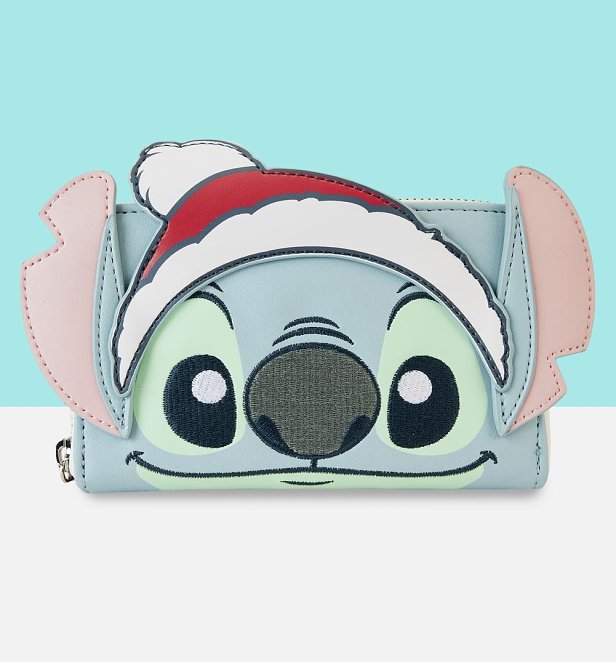 Loungefly Disney Lilo & Stitch Holiday Cosplay Zip Around Wallet