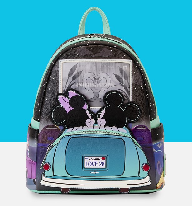 Loungefly Disney Mickey And Minnie Date Night Drive-In Mini Backpack