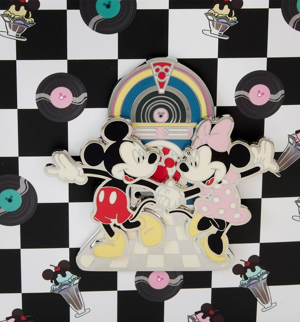 Loungefly Disney Mickey And Minnie Date Night Juke Box 3" Collector Box Pin