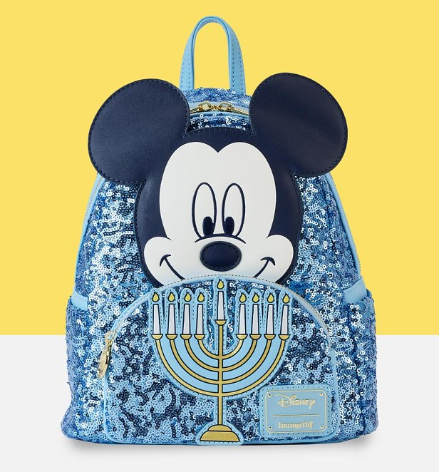 Loungefly Disney Mickey Mouse Happy Hannukah Menorah Mini Backpack