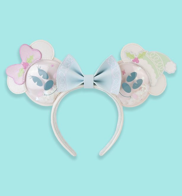 Loungefly Disney Mickey and Minnie Pastel Snowman Ears Headband