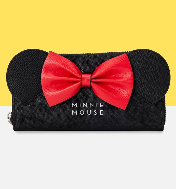 Loungefly Disney Minnie Mouse Ears & Bow Zip Around Wallet Loungefly Disney Minnie Mouse Ears & Bow Zip Around Wallet