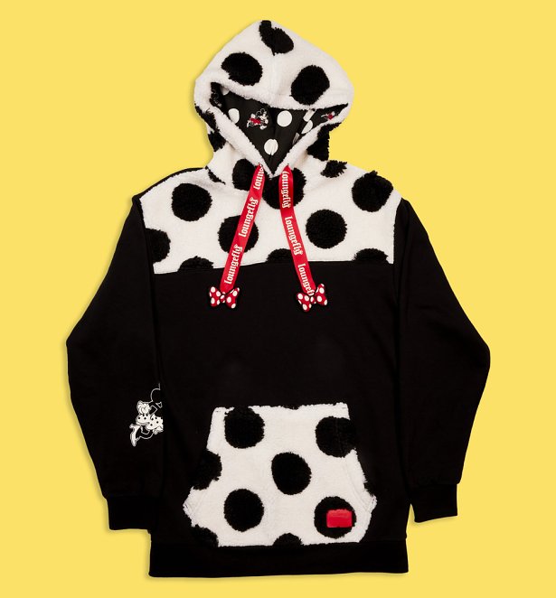 Loungefly Disney Minnie Rocks The Dots Sherpa Unisex Hoodie