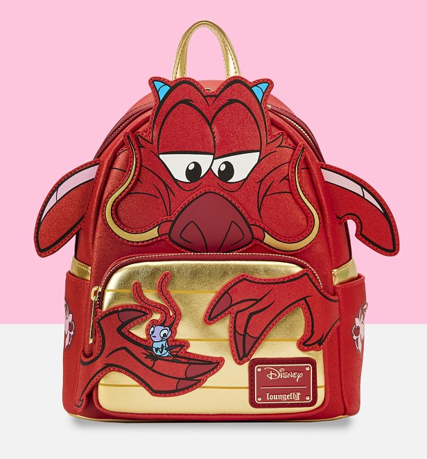 Loungefly Disney Mulan 25th Anniversary Mushu Glitter Cosplay Mini Backpack Loungefly Disney Mulan 25th Anniversary Mushu Glitter Cosplay Mini Backpack