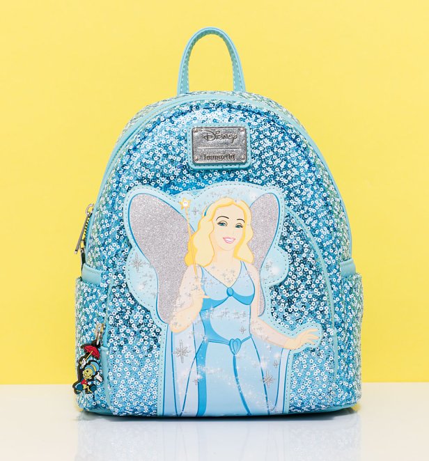 Loungefly Disney Pinocchio Blue Fairy Sequin Mini Backpack