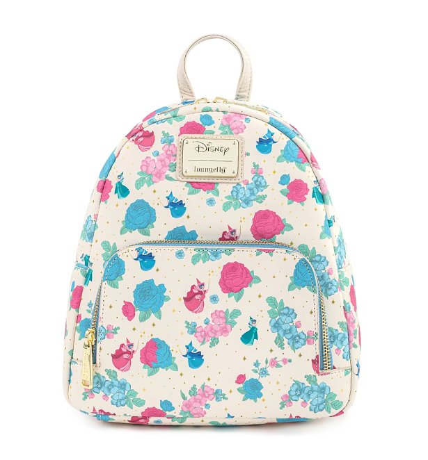 Loungefly Disney Sleeping Beauty Floral Fairy Godmother All Over Print Mini Backpack
