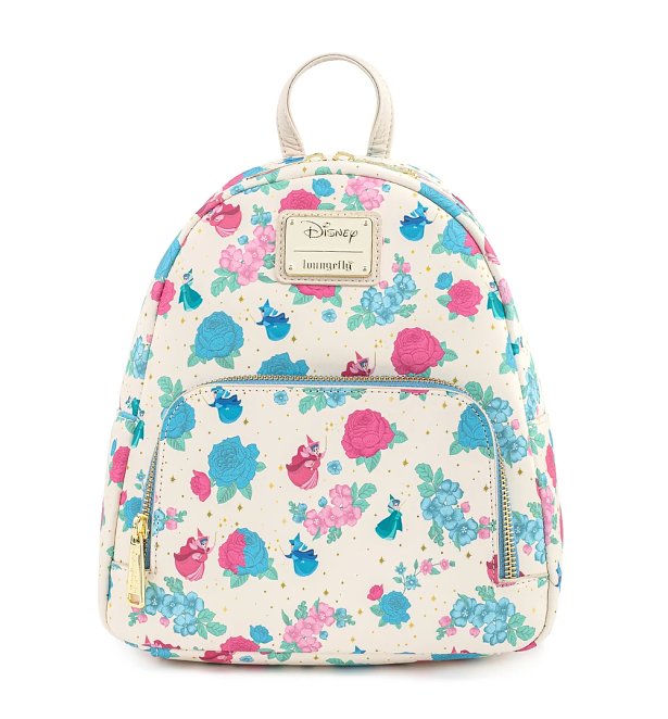 Loungefly Disney Sleeping Beauty Floral Fairy Godmother All Over Print Mini Backpack Loungefly Disney Sleeping Beauty Floral Fairy Godmother All Over Print Mini Backpack