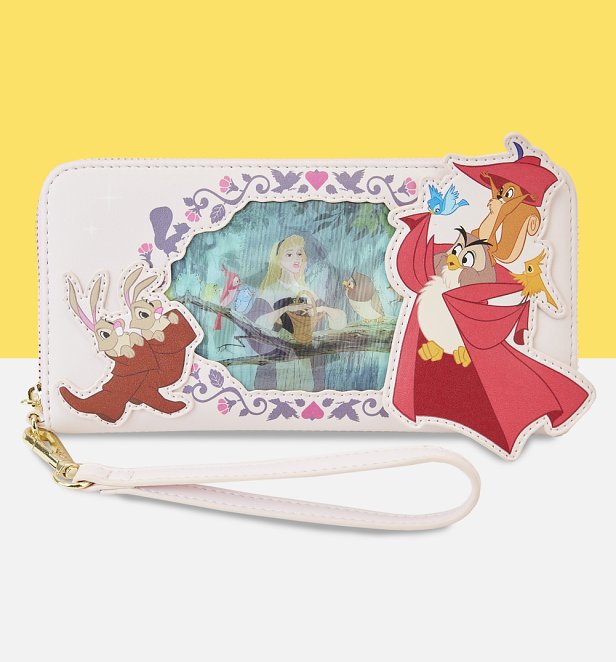 Loungefly Disney Sleeping Beauty Princess Lenticular Wristlet Loungefly Disney Sleeping Beauty Princess Lenticular Wristlet