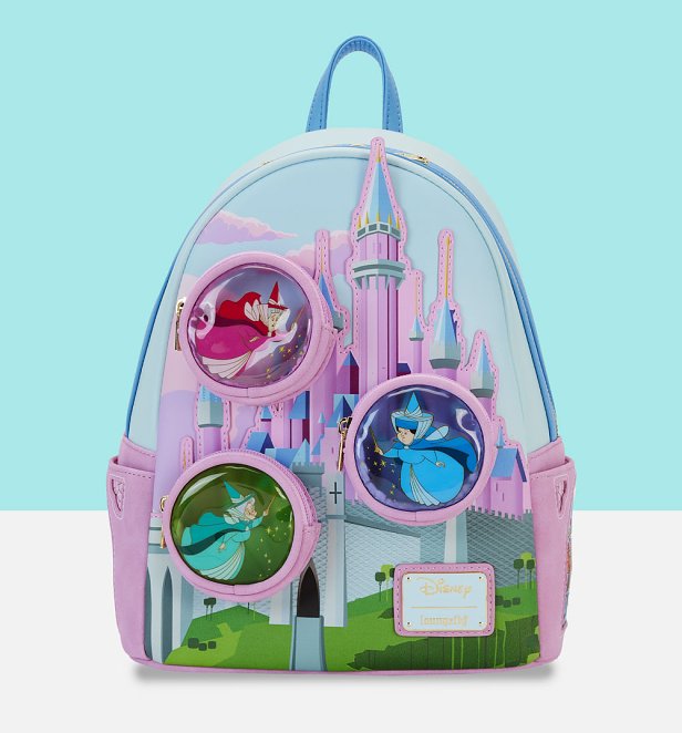 Loungefly Disney Sleeping Beauty Stained Glass Castle Mini Backpack