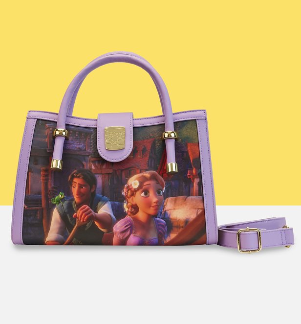 Loungefly Disney Tangled Rapunzel Princess Scene Crossbody Bag Loungefly Disney Tangled Rapunzel Princess Scene Crossbody Bag