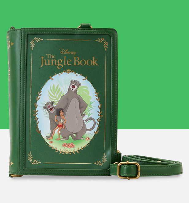 Loungefly Disney The Jungle Book Classic Books Convertible Crossbody Bag Loungefly Disney The Jungle Book Classic Books Convertible Crossbody Bag