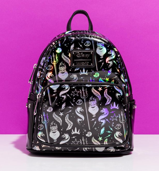 Loungefly Disney The Little Mermaid Iridescent Ursula All Over Print Mini Backpack