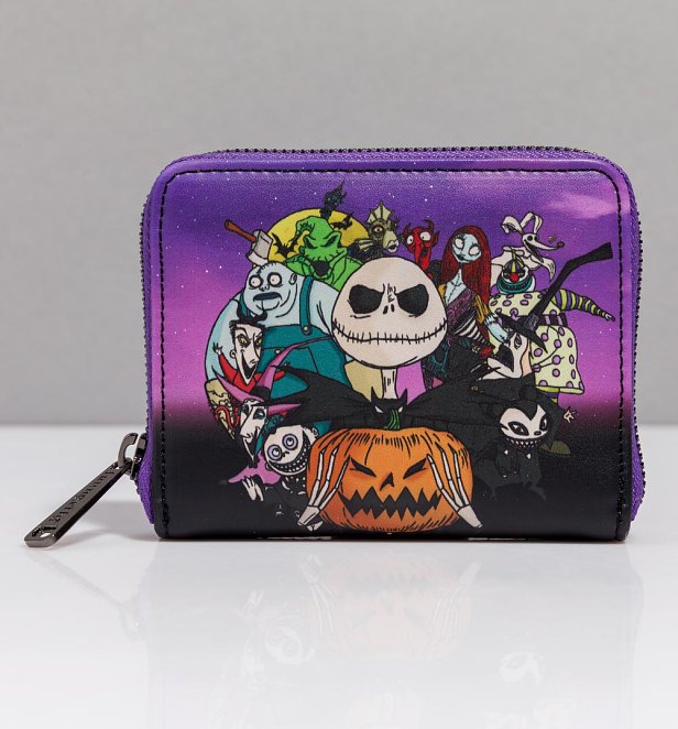 Loungefly Disney The Nightmare Before Christmas Characters Group Portrait Zip Around Wallet