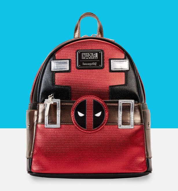 Loungefly Marvel Deadpool Metallic Collection Cosplay Mini Backpack