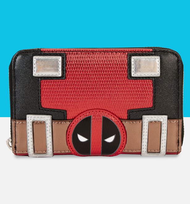 Loungefly Marvel Deadpool Metallic Collection Cosplay Zip Around Wallet