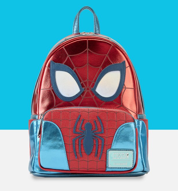 Loungefly Marvel Shine Spider-Man Cosplay Mini Backpack Loungefly Marvel Shine Spider-Man Cosplay Mini Backpack
