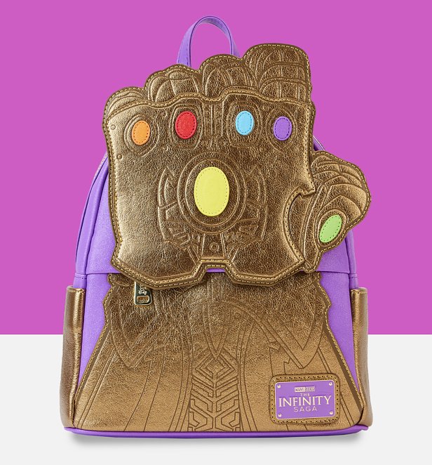 Loungefly Marvel Shine Thanos Infinity Gauntlet Mini Backpack