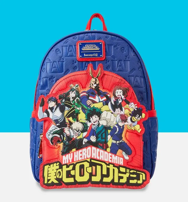 Loungefly My Hero Academia Group Debossed Logo Mini Backpack