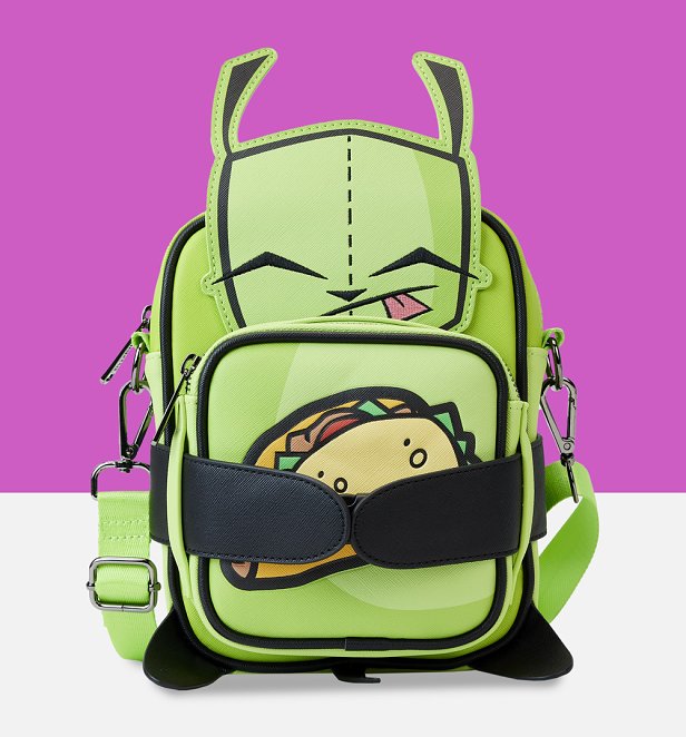 Loungefly Nickelodeon Invader Zim Gir Cosplay Crossbuddies Crossbody Bag Loungefly Nickelodeon Invader Zim Gir Cosplay Crossbuddies Crossbody Bag