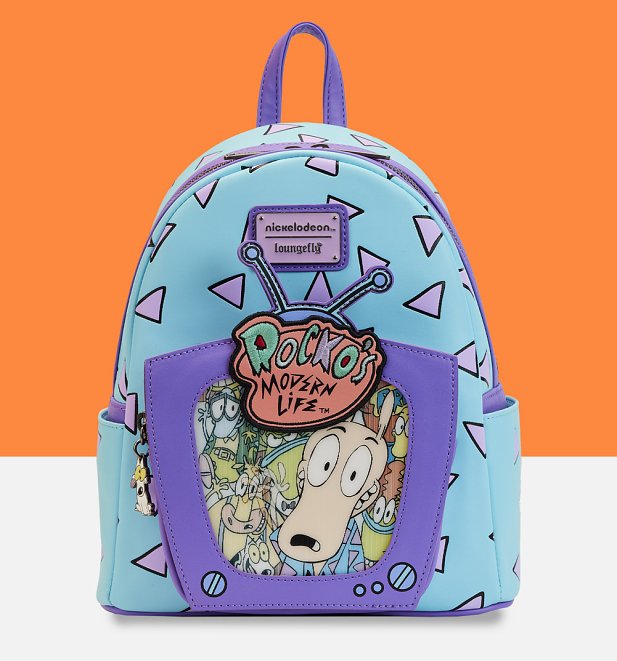 Loungefly Nickelodeon Rocko's Modern Life Lenticular TV Mini Backpack Loungefly Nickelodeon Rocko's Modern Life Lenticular TV Mini Backpack