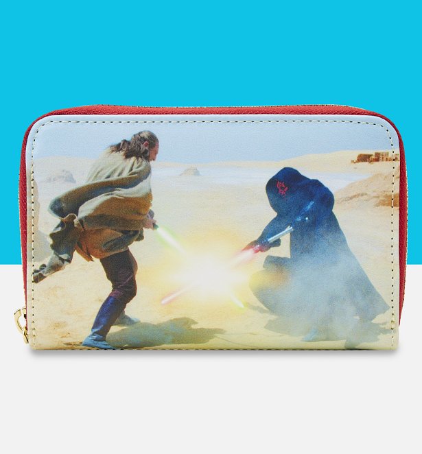 Loungefly Star Wars Scenes Series Phantom Menace Zip Around Wallet