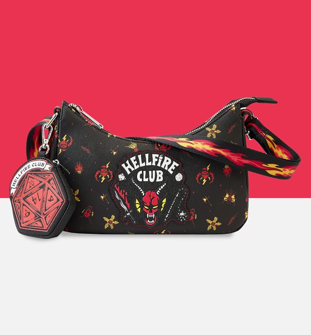 Loungefly Stranger Things Hellfire Club Crossbody Bag Loungefly Stranger Things Hellfire Club Crossbody Bag