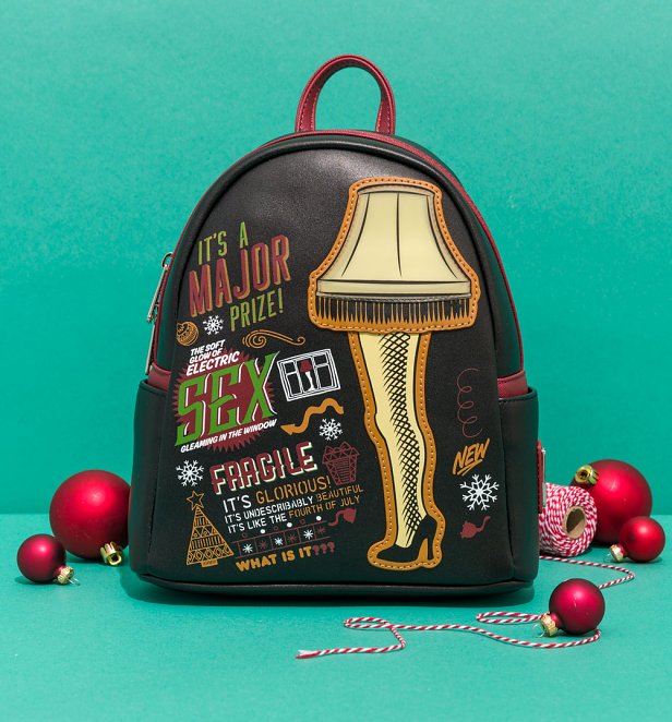 Loungefly Warner Bros A Christmas Story Leg Lamp Light Up Mini Backpack