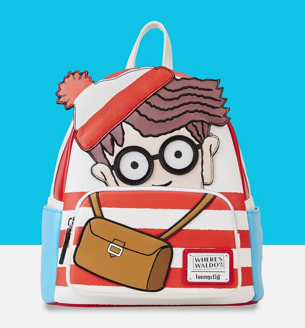 Loungefly Where's Wally Cosplay Mini Backpack Loungefly Where's Wally Cosplay Mini Backpack