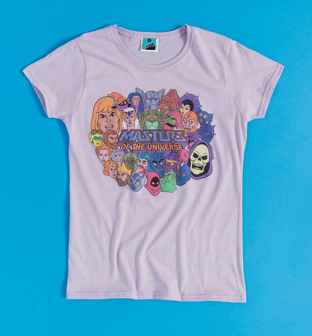 Masters Of The Universe Crowd Lavender Fitted T-Shirt