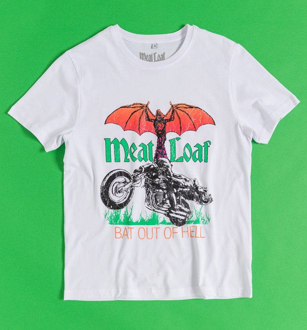 Meat Loaf Bat Out Of Hell White T-Shirt