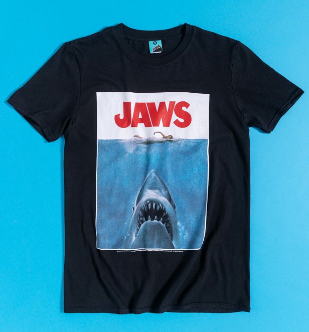 Men's Jaws Shark Black T-Shirt