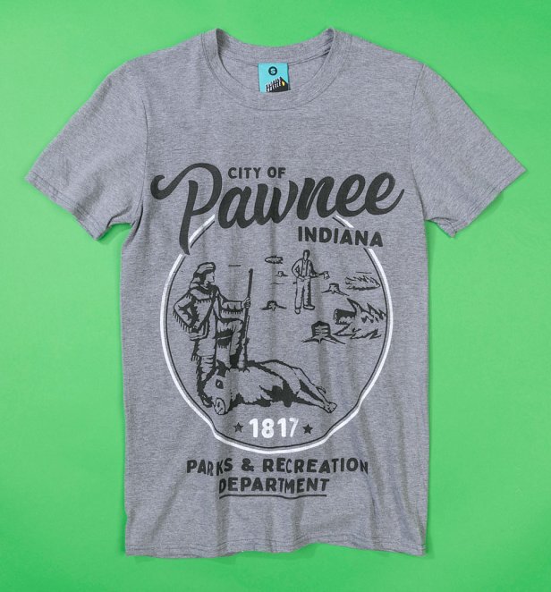 Parks And Rec Inspired City Of Pawnee Grey T-Shirt Parks And Rec Inspired City Of Pawnee Grey T-Shirt