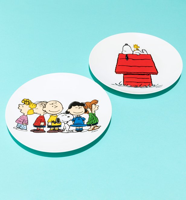 Peanuts Snoopy and Gang Set of Two China Plates