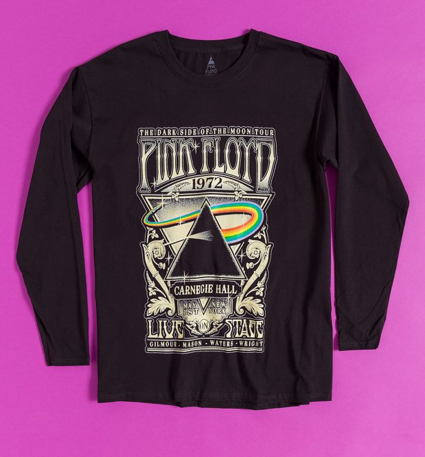 Pink Floyd Carnegie Hall Black Long Sleeve T-Shirt Pink Floyd Carnegie Hall Black Long Sleeve T-Shirt