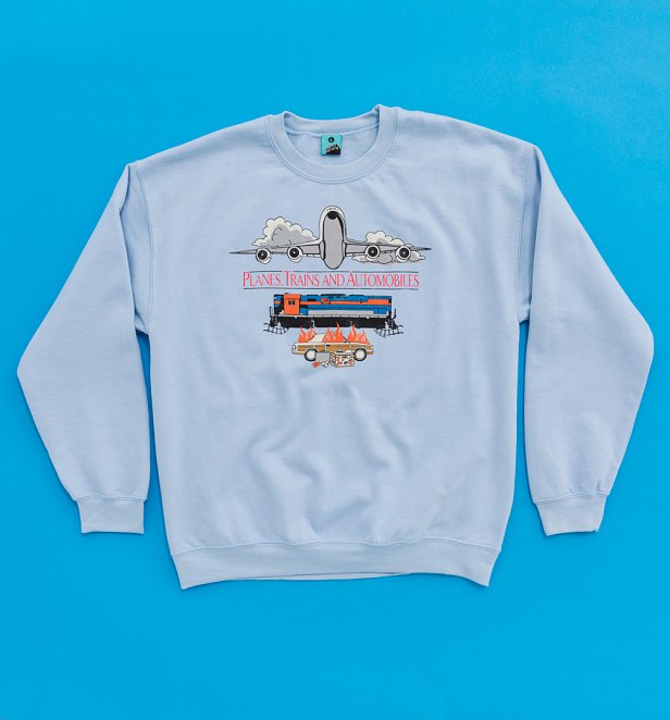 Planes, Trains and Automobiles Blue Sweater