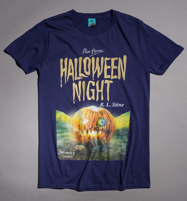 Point Horror Halloween Night Navy T-Shirt